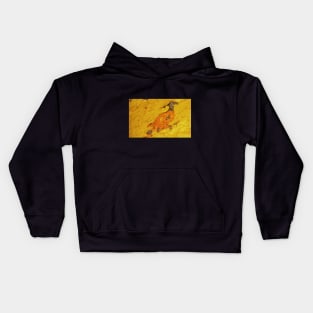 Chicken Stomping Away In A Huff Kids Hoodie